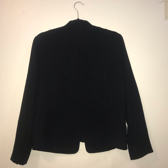 Talbots Women's  Black Collarless Open-Front LS Blazer - Picture 3 of 3